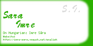 sara imre business card